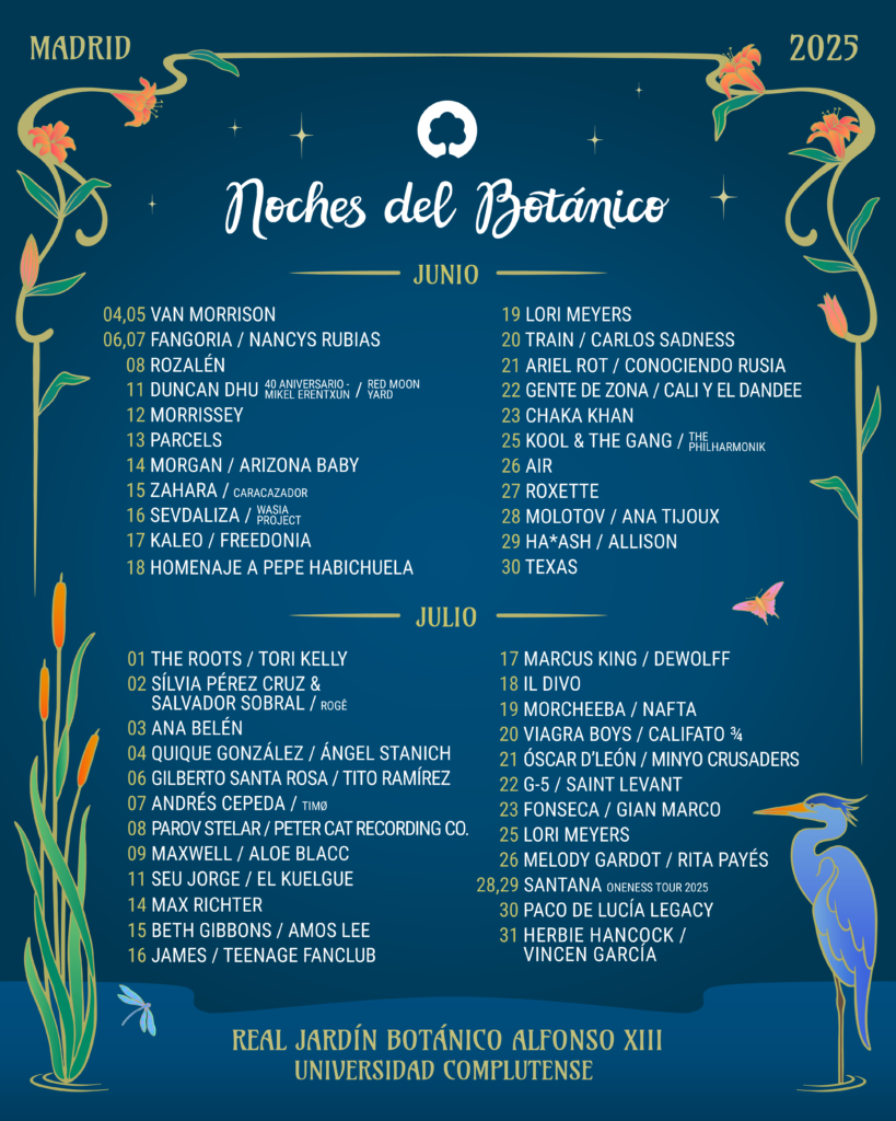 Noches del Botánico 2025: Un Festival Inolvidable en Madrid Comprar Entradas Noches del Botánico Madrid 2025