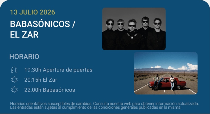 Babasónicos / El Zar – Noches del Botánico 2026