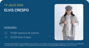 Elvis Crespo - Noches del Botánico 2026