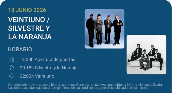 Veintiuno / Silvestre y la Naranja – Noches del Botánico 2026