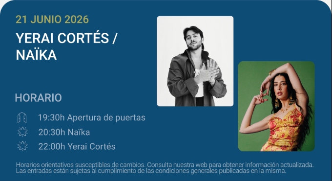 Yerai Cortés / Naïka – Noches del Botánico 2026