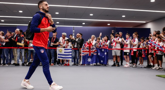 Atletico de Madrid Team Arrival Partido