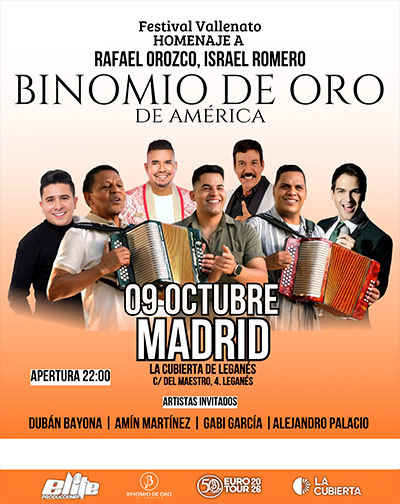 Festival Vallenato – Homenaje a Rafael Orozco, Israel Romero – Binomio de Oro de América