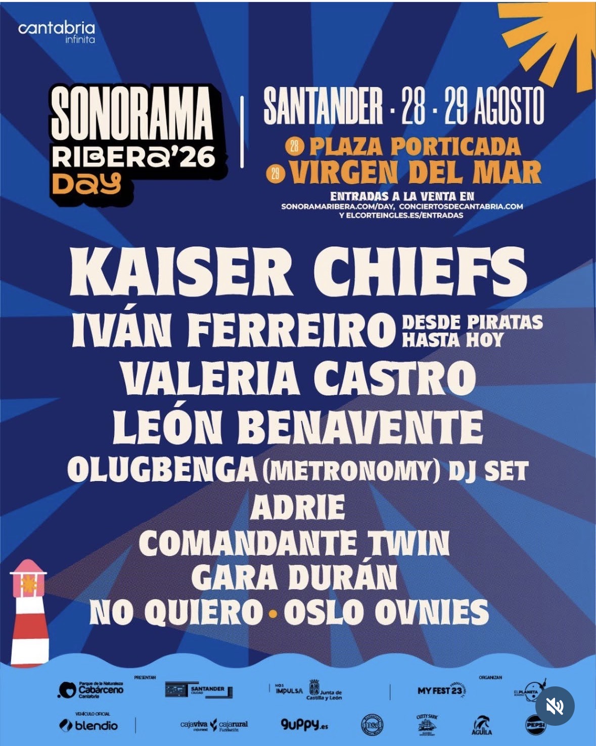 Sonorama Ribera Day 2026: Kaiser Chiefs, Iván Ferreiro, Valeria Castro