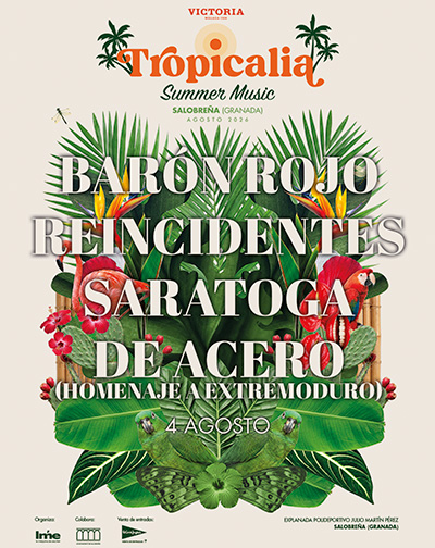 Barón Rojo, Reincidentes, Saratoga y De Acero – Tropicalia Summer Music 2026 en Salobreña (Granada)