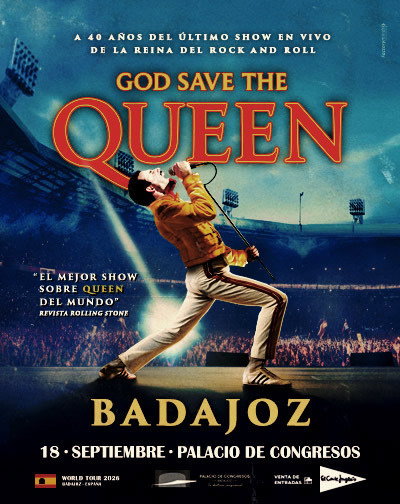 Concierto God Save The Queen en Badajoz septiembre 2026